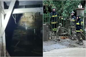 Il maltempo devasta Ischia, a Casamicciola la frana trascina via tutto: uomo si aggrappa e si salva dal fango