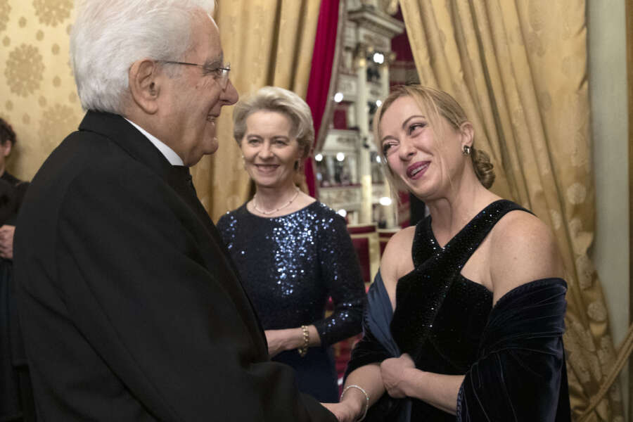 SERGIO MATTARELLA, URSULA VON DER LEYEN, GIORGIA MELONI