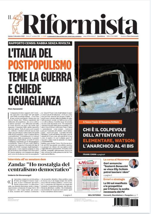 Quotidiano del 3 dicembre 2022