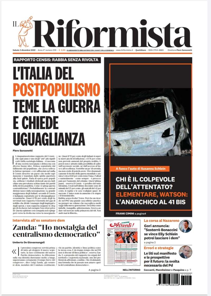 Quotidiano del 3 dicembre 2022