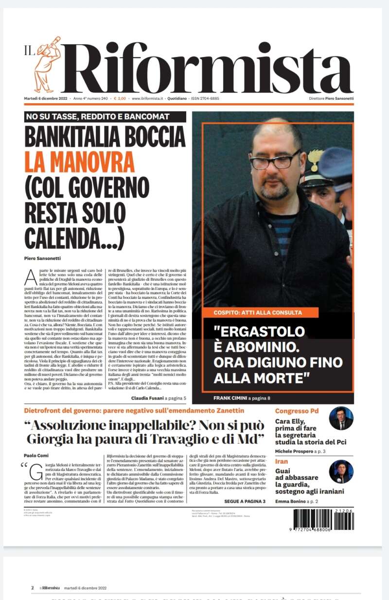 Quotidiano del 6 dicembre 2022