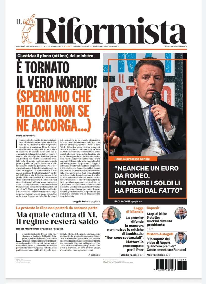 Quotidiano del 7 dicembre 2022
