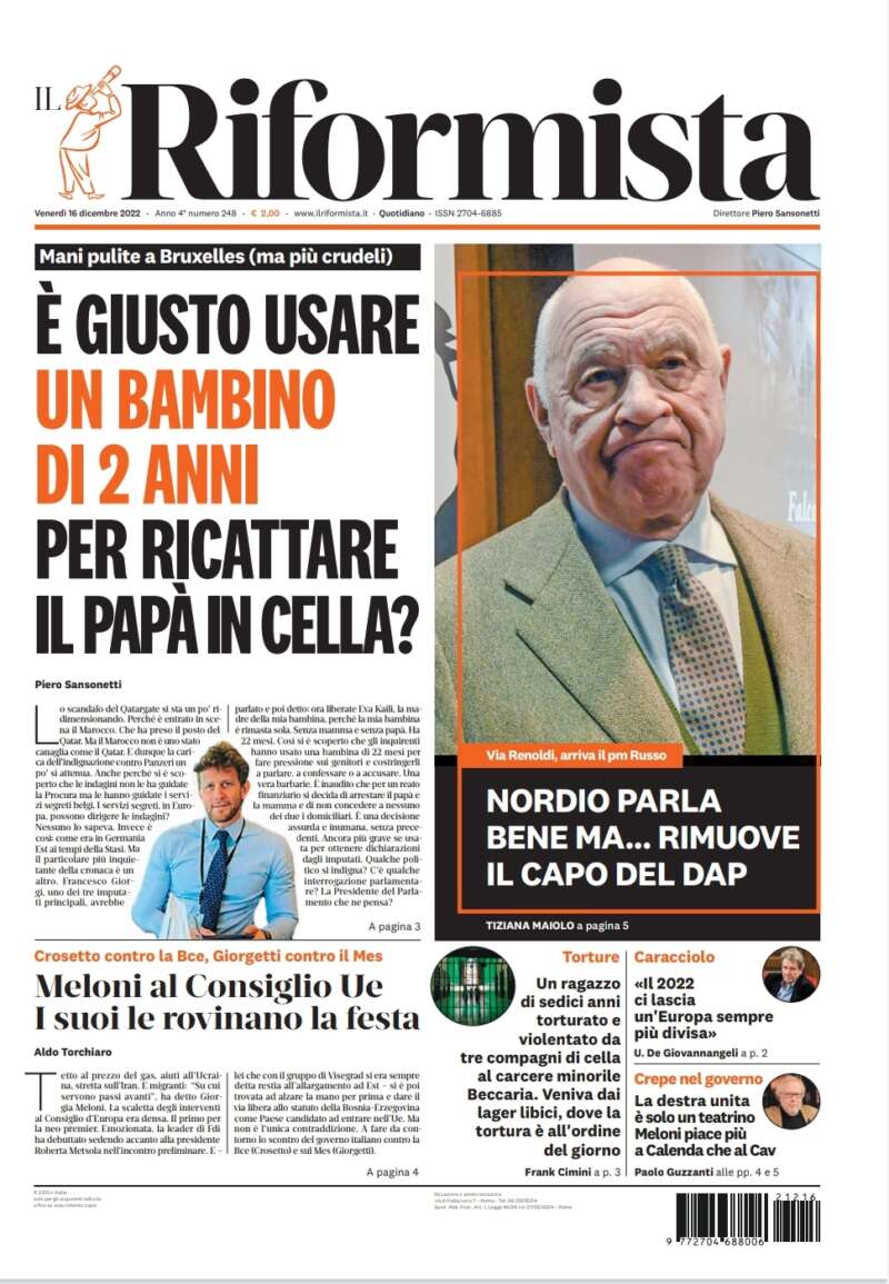 Quotidiano del 16 dicembre 2022
