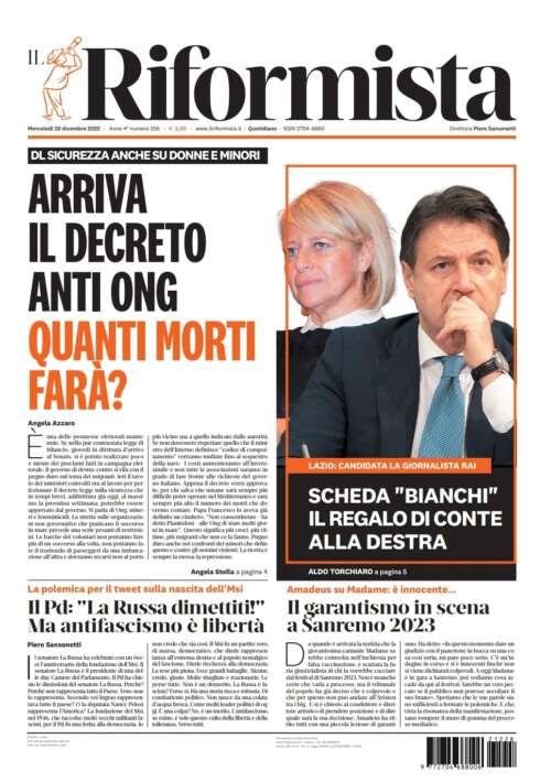 Quotidiano del 28 dicembre 2022