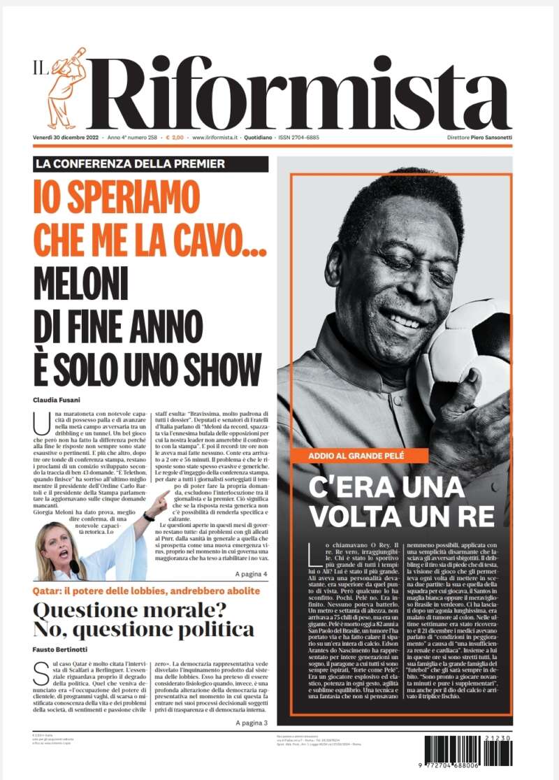 Quotidiano del 30 dicembre 2022
