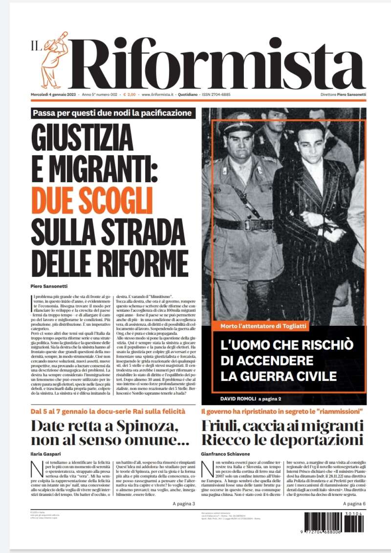 Quotidiano del 4 gennaio 2023