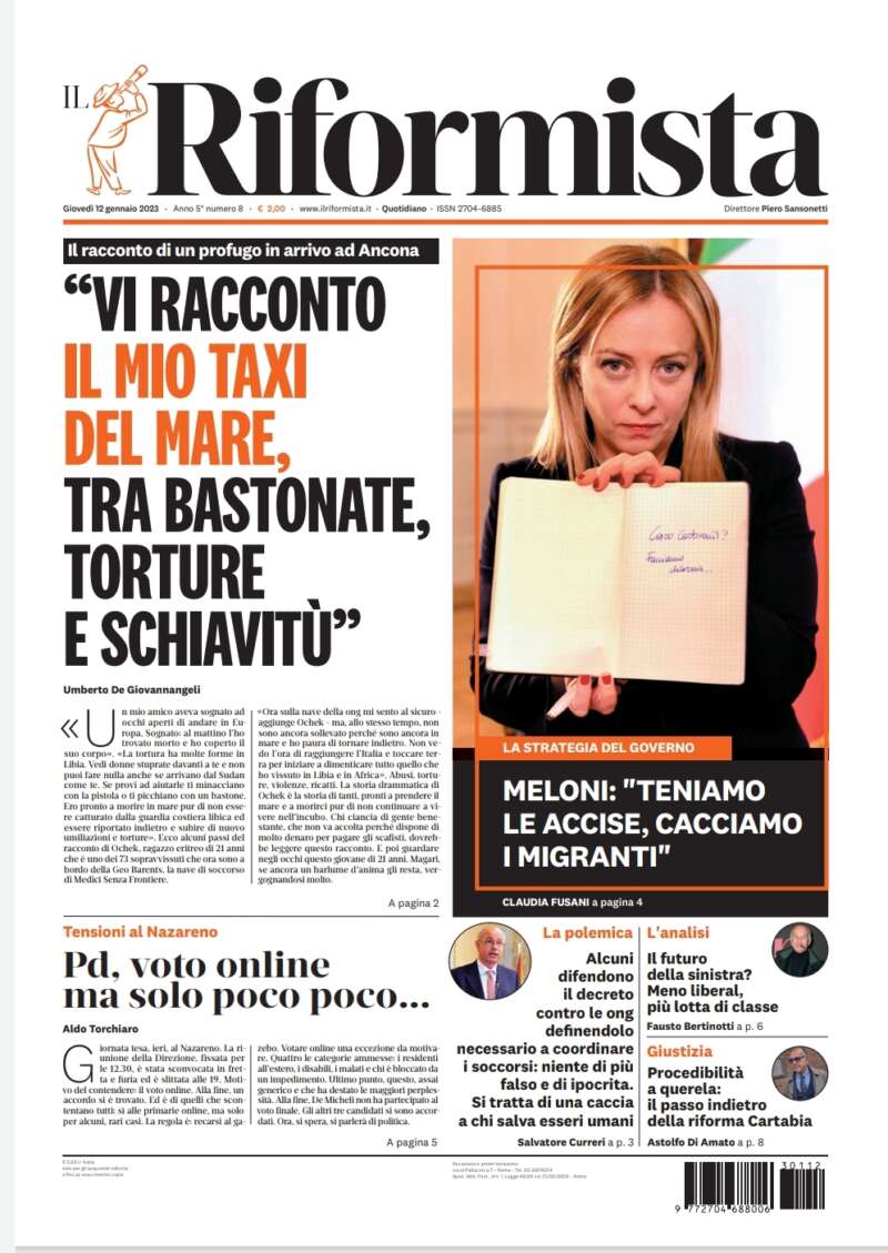 Quotidiano del 12 gennaio 2023