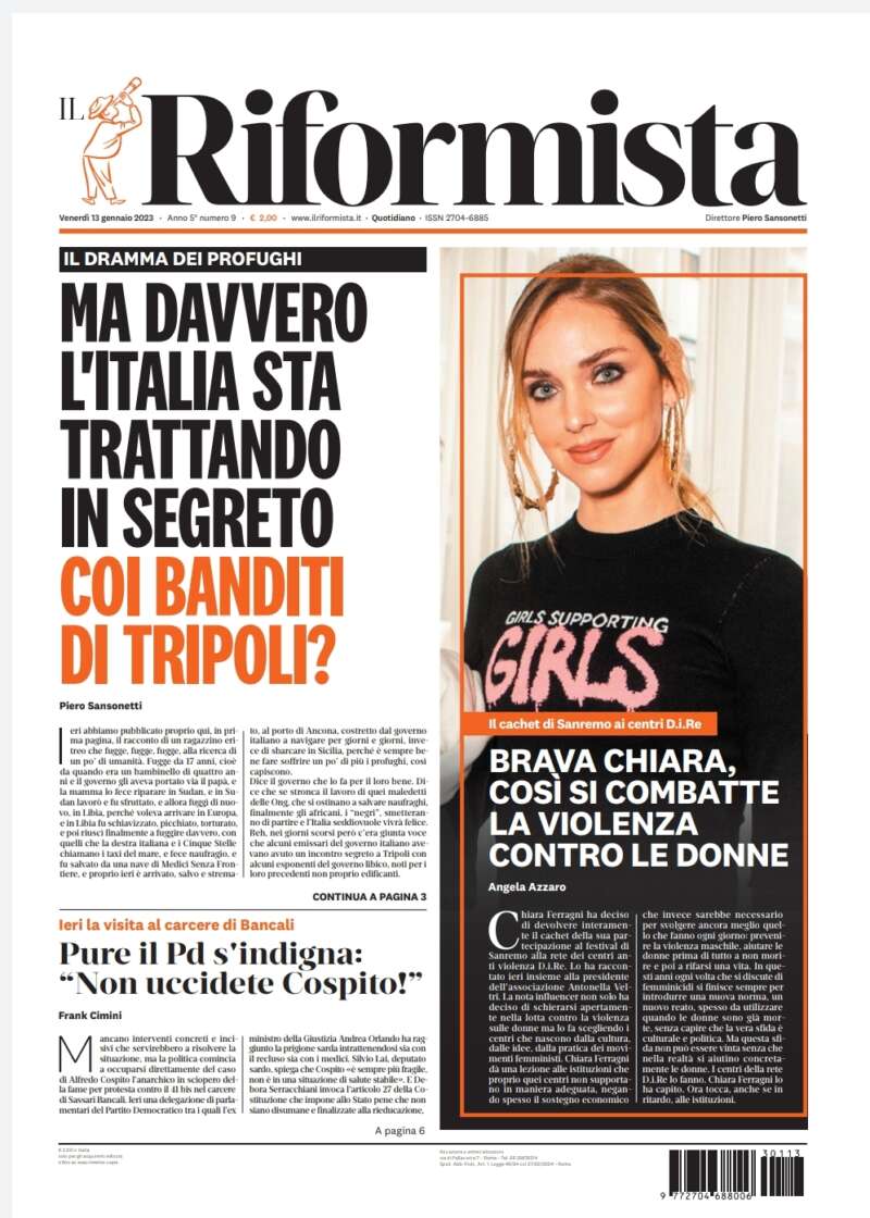 Quotidiano del 13 gennaio 2023