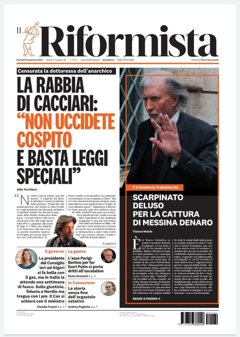 Quotidiano del 24 gennaio 2023 Il Riformista