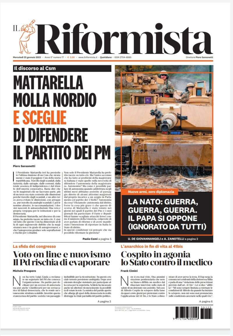 Quotidiano del 25 gennaio 2023