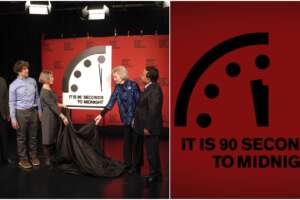 Che cos’è e come funziona ‘l’orologio dell’apocalisse’, l’aggiornamento dell’ora al 2023: “90 secondi a mezzanotte”