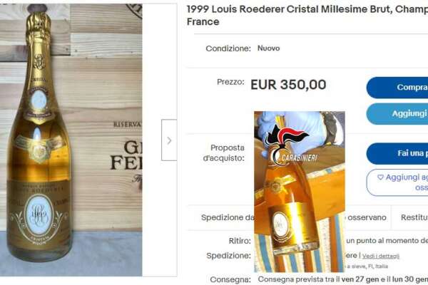 Quanto costa lo champagne di Messina Denaro, un Louis Roeder Cristal del 1999 da 350 euro