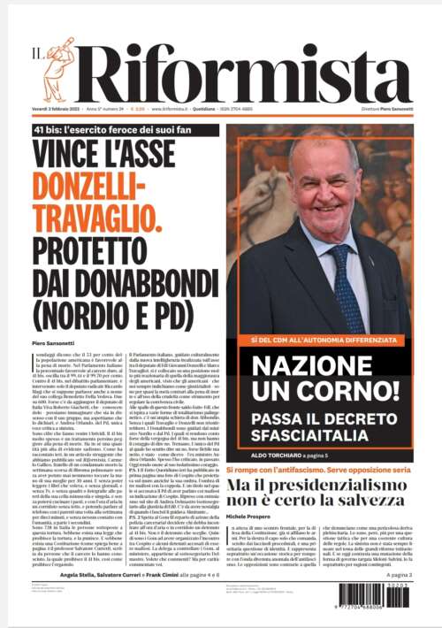 Quotidiano del 3 febbraio 2023