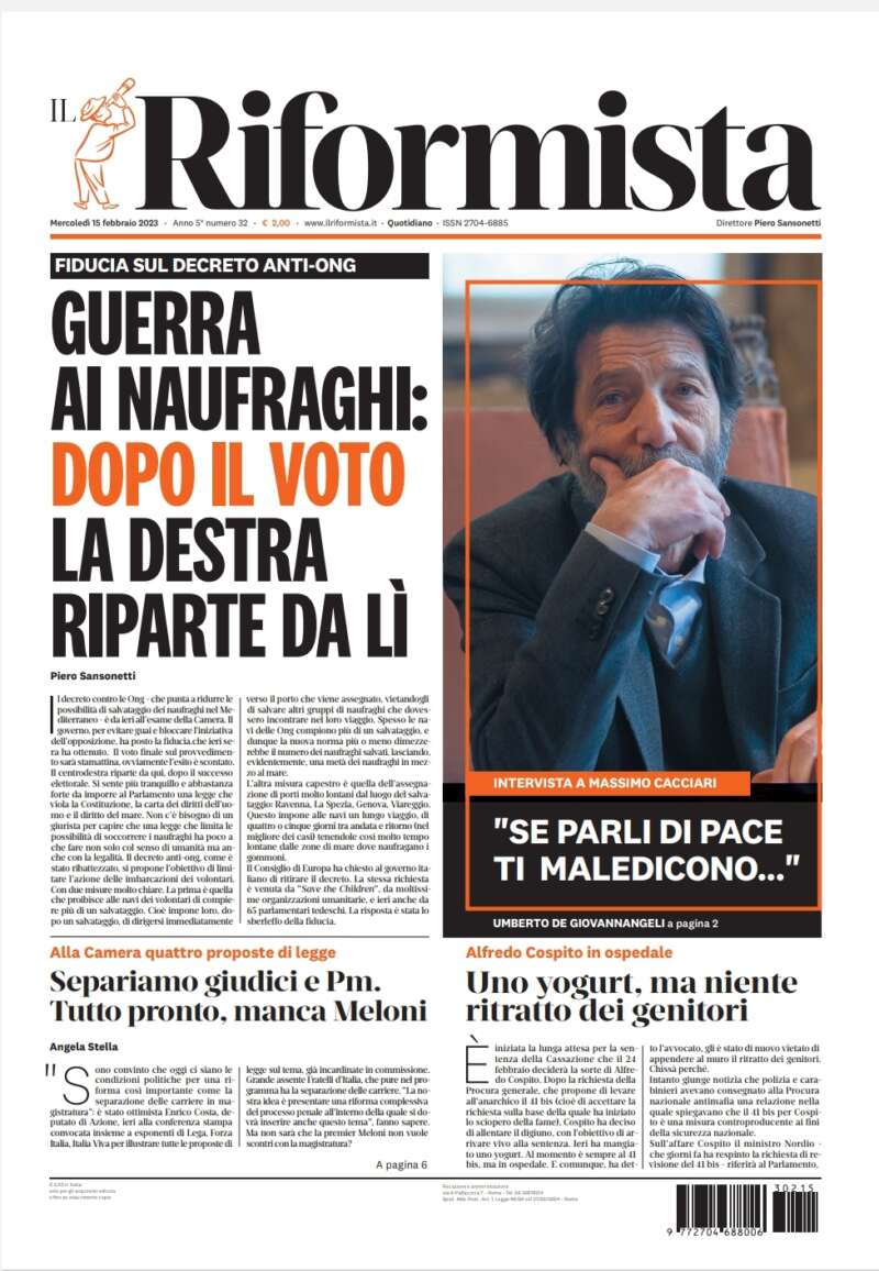 Quotidiano del 15 febbraio 2023