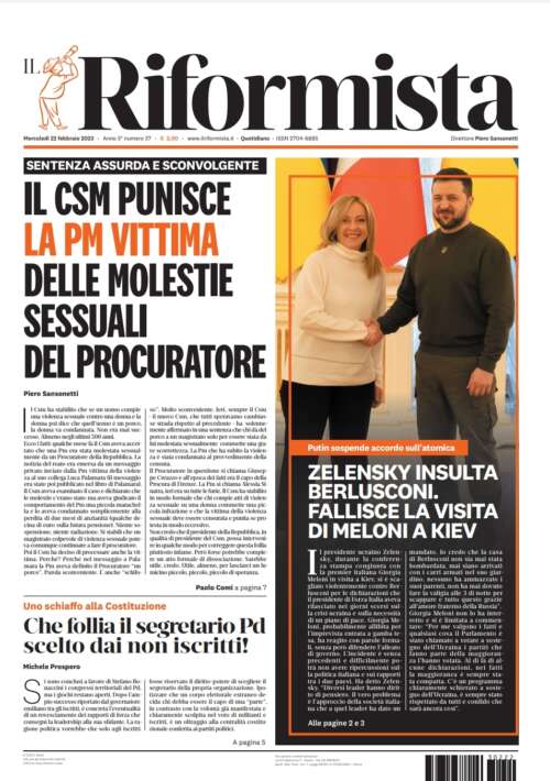 Quotidiano del 22 febbraio 2023