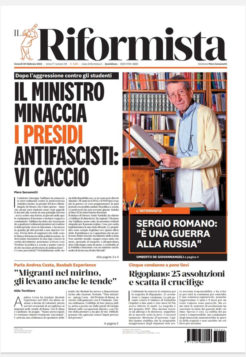 Quotidiano del 24 febbraio 2023