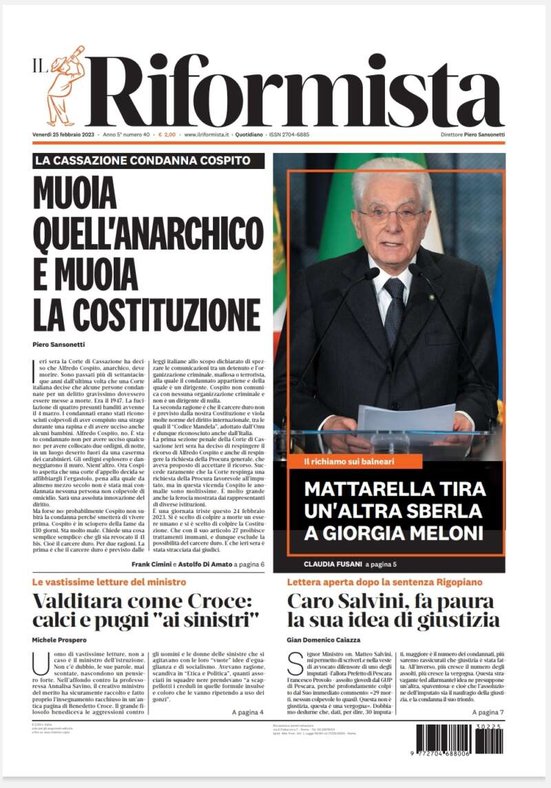Quotidiano del 25 febbraio 2023