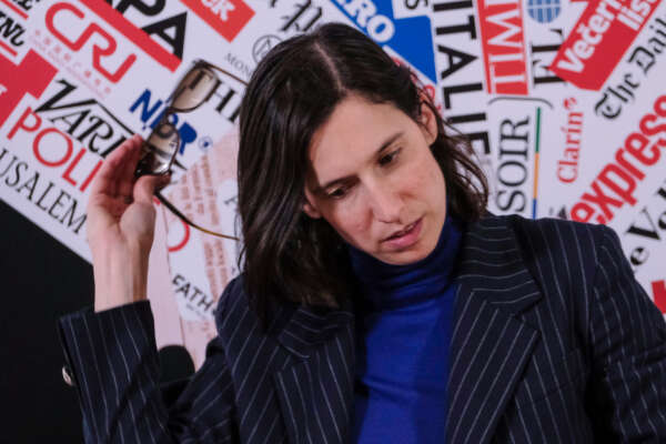 Foto Mauro Scrobogna/LaPresse
15-02-2023 Roma (Italia) Politica – Associazione della Stampa Estera incontra Elly Schlein PD – Nella foto: la candidata alla segreteria del PD Elly Schlein durante l’incontro con i giornalisti della stampa estera 

February 15, 2023 Rome (Italy) Politics – Foreign Press Association meets Elly Schlein PD – In the photo: the candidate for the secretariat of the PD Elly Schlein during the meeting with journalists from the foreign press