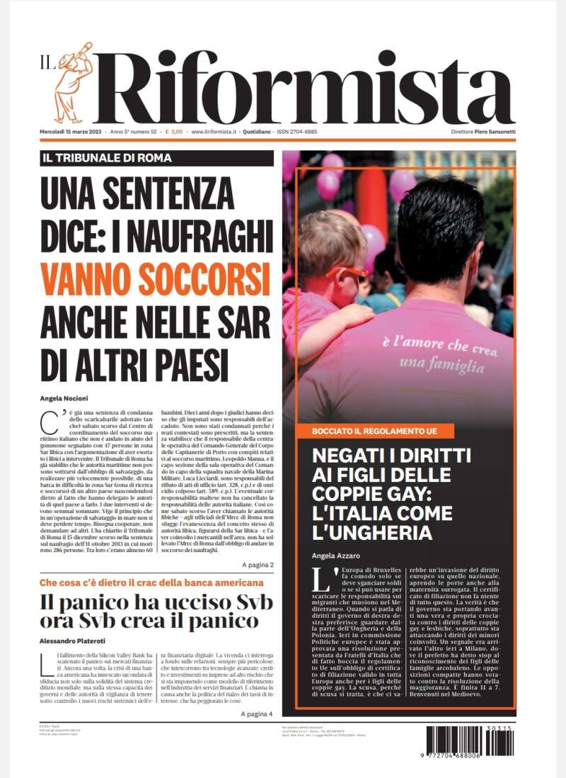 Quotidiano del 15 marzo 2023
