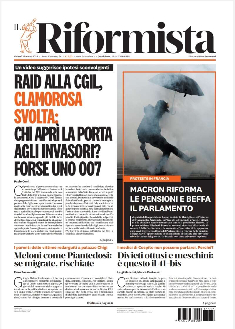 Quotidiano del 17 marzo 2023