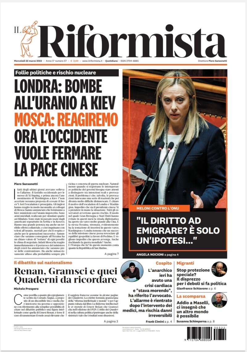 Quotidiano del 22 marzo 2023