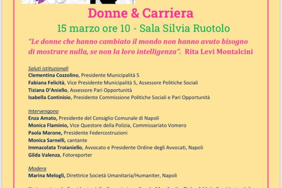 “Donne & Carriera”, Biagio Izzo all’incontro della Municipalità dedicato all’universo femminile