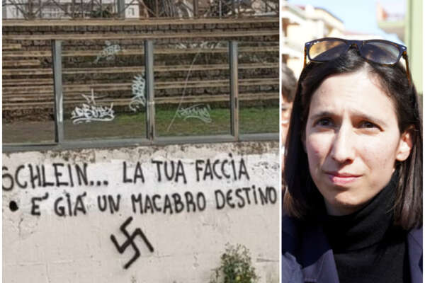 “Schlein la tua faccia è già un macabro destino”: la scritta con svastica contro la segretaria Pd “Schlein la tua faccia è già un macabro destino”: la scritta con svastica contro la segretaria Pd