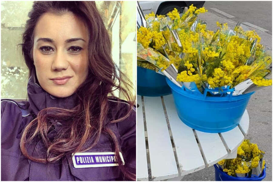 Sequestra bancarelle di mimose, vigilessa minacciata di morte da una donna: “E’ da tempo che devi essere picchiata”