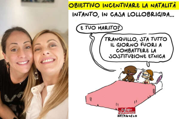Vignetta di Natangelo contro Lollobrigida e Meloni: “Allusioni indegne e oscene”