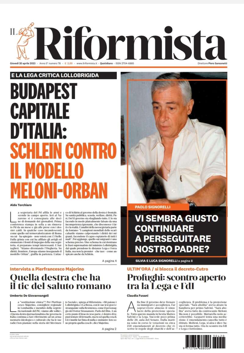 Quotidiano del 20 aprile 2023