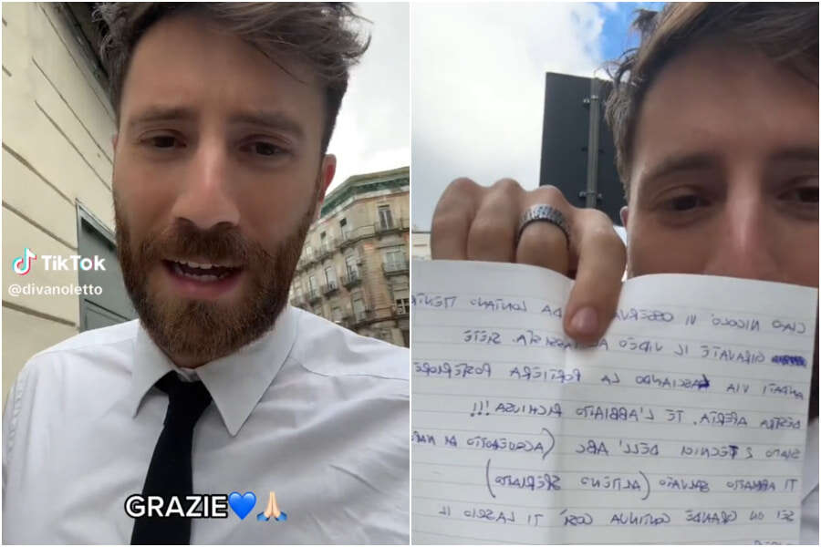Cosa è successo a Nicolò De Devitiis a Napoli: dimentica l’auto aperta, al ritorno trova il biglietto di due angeli custodi