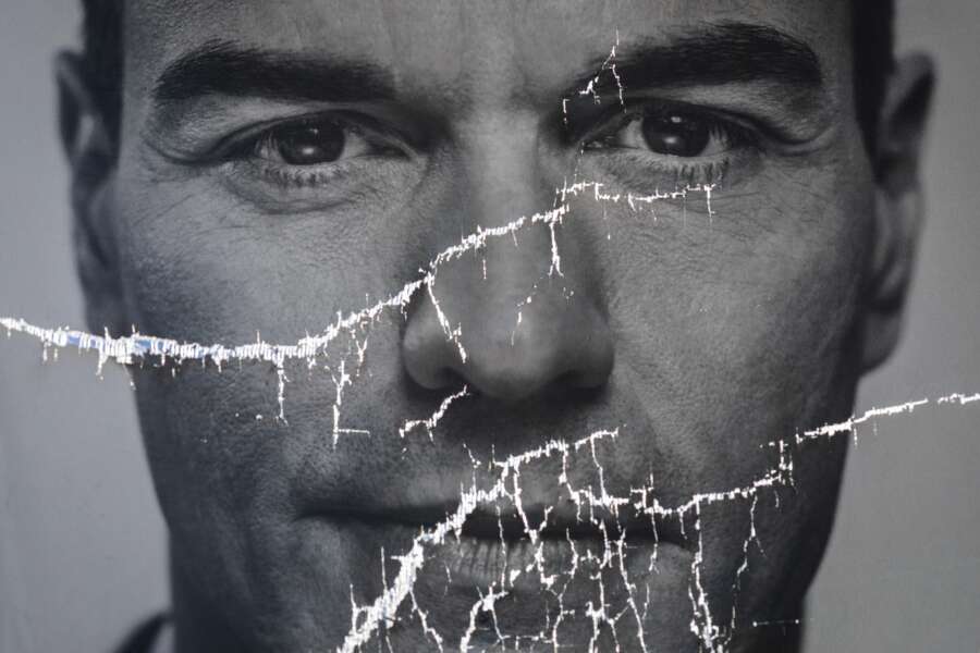 FILE – A partially damaged poster of Spanish Prime Minister and Socialist Party candidate Pedro Sanchez flaps in Parla, outskirts Madrid, Spain, Friday, April 26, 2019. Spain’s Socialist Prime Minister Pedro Sánchez has called an early general elections for July 23. Sánchez made the surprise announcement Monday, May 29, 2023, a day after his Socialist party took a serious battering in local and regional elections. (AP Photo/Bernat Armangue, File)

Associated Press/LaPresse
Only Italy and Spain
