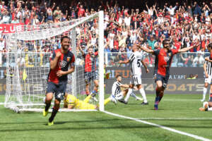 Foto Tano Pecoraro/LaPresse 06 Maggio 2023 – Genova, Italia Sport, CalcioGenoa vs Ascoli – Campionato di calcio Serie BKT 2022/2023 – Stadio Luigi FerrarisNella foto: esultanza milan badeljPhoto Tano Pecoraro/LaPresse May 06, 2023 – Genoa, Italy Sport, Soccer Genoa vs Ascoli – Italian Serie B Football Championship 2022/2023 – Luigi Ferraris StadiumIn the photo: milan badelj exultation