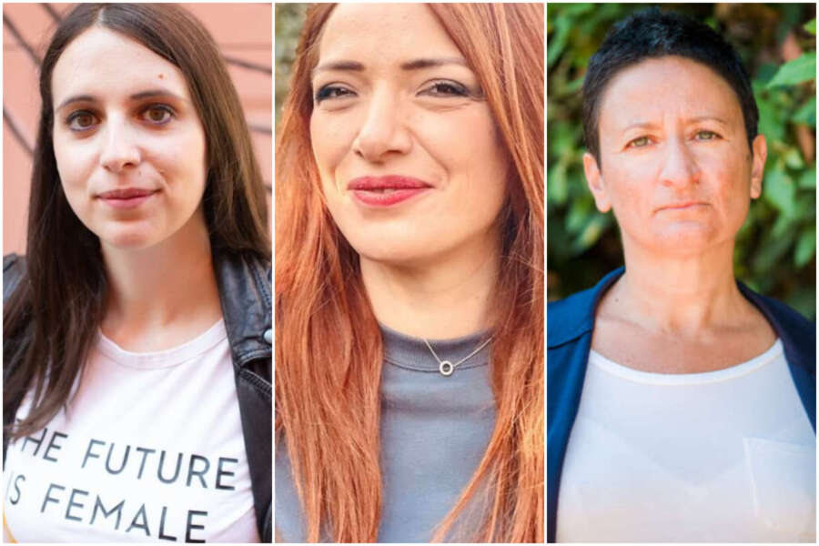 Da sinistra: Emily Clancy, Jasmine Cristallo, Marta Bonafoni