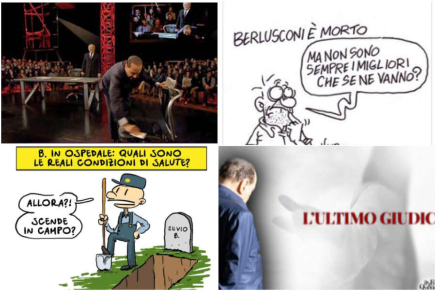 Berlusconi e gli sciacalli, Fatto, Repubblica, Micro Mega e vignettisti: la brigata degli haters che calpesta la memoria del Cav