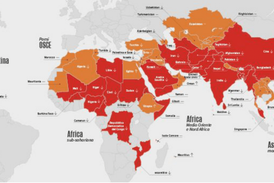Libertà religiosa: violata in quasi un terzo dei paesi del mondo