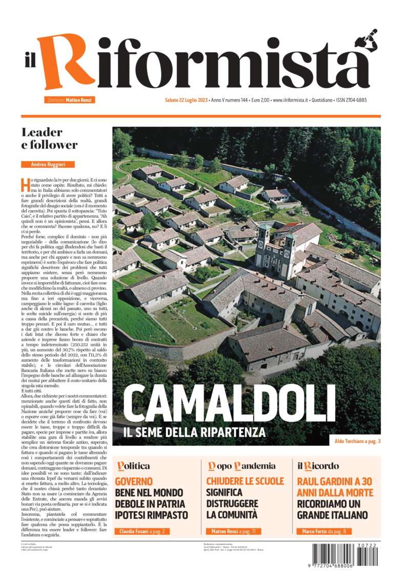 Quotidiano del 22 luglio 2023