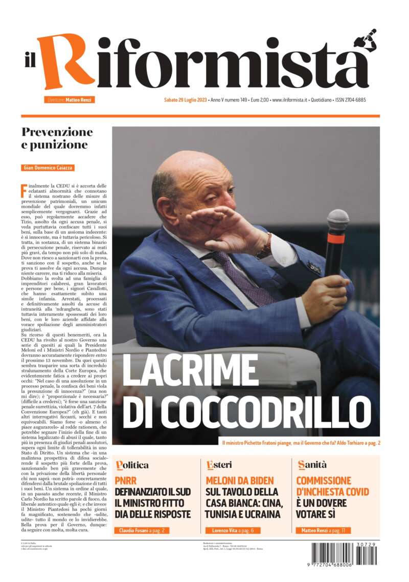 Quotidiano del 29 luglio 2023