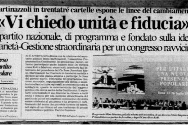 Trent’anni fa l’addio alla Dc