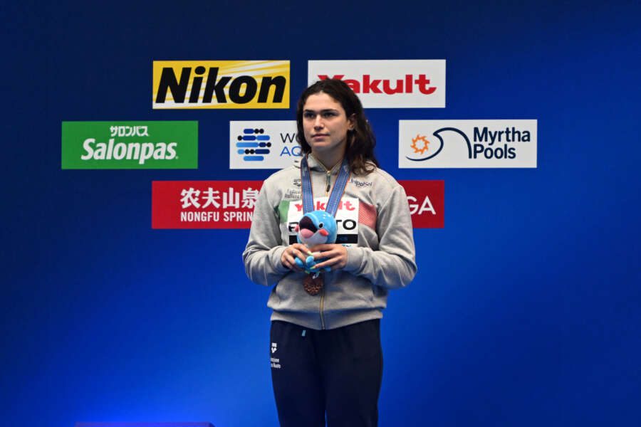 Foto Gian Mattia D’Alberto – LaPresse
30-07-2023 Fukuoka (Giappone)
Sport- nuoto
Fukuoka 2023-World Aquatics Championships
nella foto:  Benedetta Pilato (ITA)

Ph Gian Mattia D’Alberto – LaPresse
2023-07-30 Fukuoka (japan)
Fukuoka 2023-World Aquatics Championships
in the photo:  Benedetta Pilato (ITA)