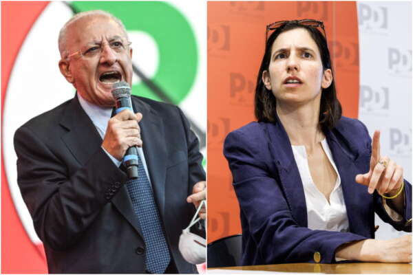 Gli affondi e la violenza verbale di De Luca e lo snobismo spocchioso di Schlein