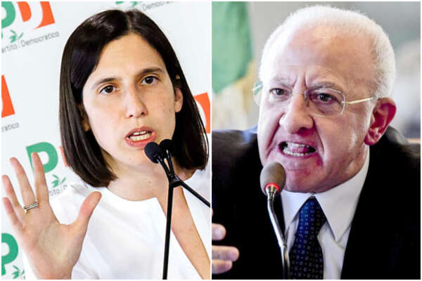 De Luca e lo scacco quasi matto al Pd di Schlein, sì al terzo mandato e sfida aperta alla segretaria: con lui ‘capibastone’ e fratello sindaco Manfredi