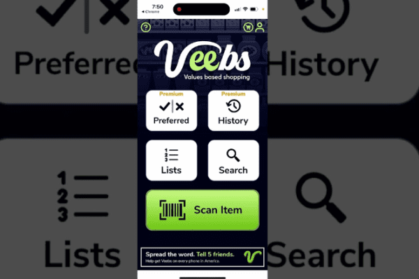 Veebs, l’app che ti indirizza agli acquisti: dimmi che valori hai e ti dirò cosa comprare