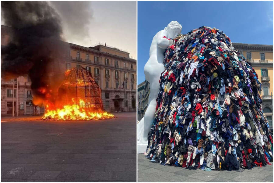 Venere degli stracci bruciata, fermato clochard mentre mangia alla mensa: avrebbe agito da solo ‘armato’ di accendino