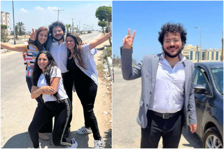 Patrick Zaki è “sull’asfalto”, l’abbraccio alla madre e la corsa a Il Cairo: “Presto a Bologna, ho avuto paura ma ora voglio l’Italia”