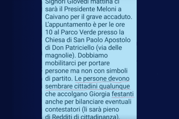 Caivano, la gaffe di Fratelli d’Italia e quell’errore di comunicazione