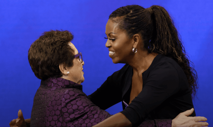 Tennis, UsOpen: 50 anni di eguaglianza. Michelle Obama omaggia Billie Jean King