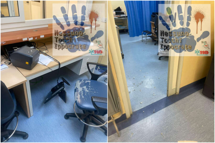 Accoltellato sei volte alla schiena, va in ospedale e devasta tutto prima di essere operato