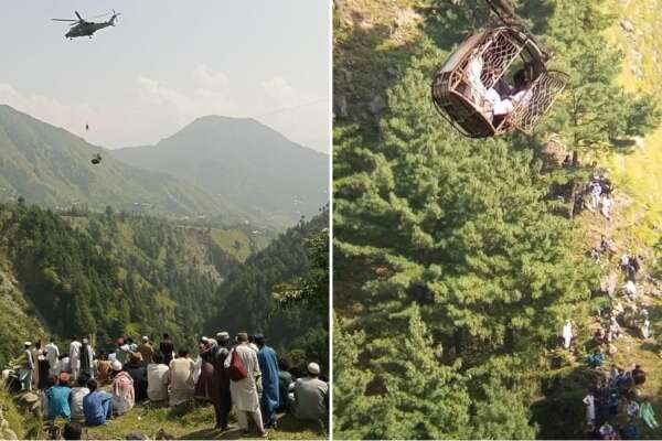 Pakistan, si rompe il cavo di una seggiovia: sei bambini intrappolati a 300 metri d’altezza Pakistan, si rompe il cavo di una seggiovia: sei bambini intrappolati a 300 metri d’altezza