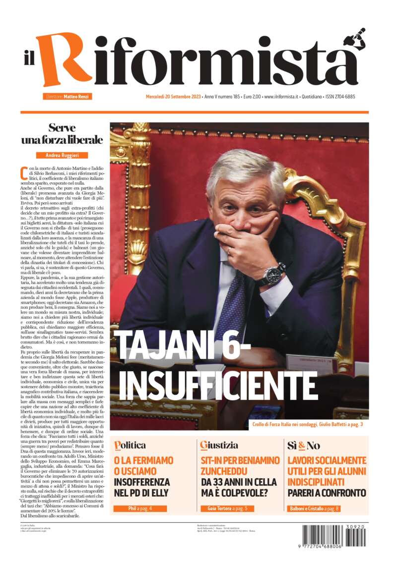 Quotidiano del 20 Settembre 2023